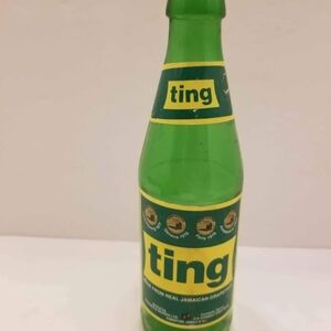 Vintage Ting Green Glass Bottle